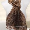 foulard original marron et noir